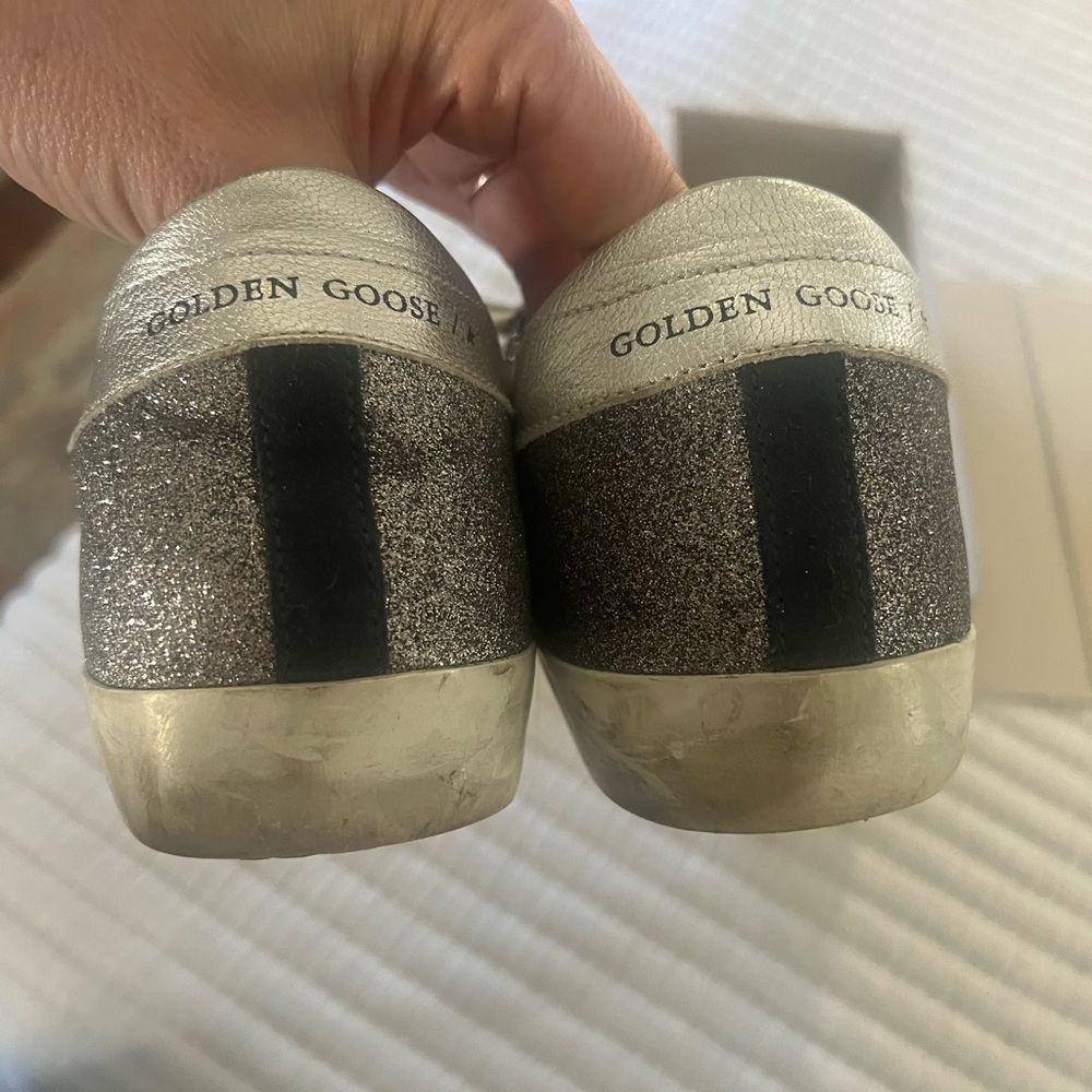 Golden Goose dark navy & glitter silver size 40 - Picture 4 of 10